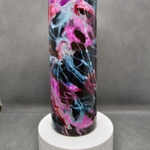 Pink Purple & Blue swirl 20oz Skinny Tumbler