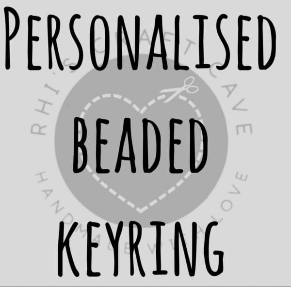 Personalised Beaded Keyring Personalised Beaded Keyring